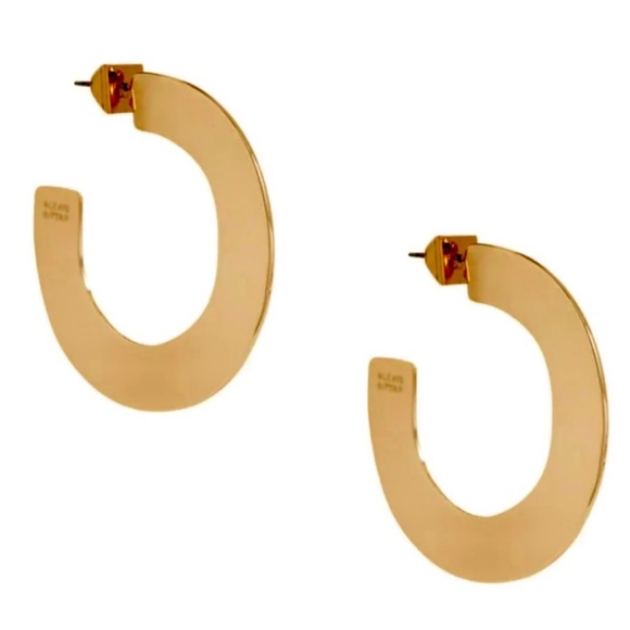 ALEXIS BITTAR • Gold Liquid Metal Hoop Earrings - Picture 4 of 5